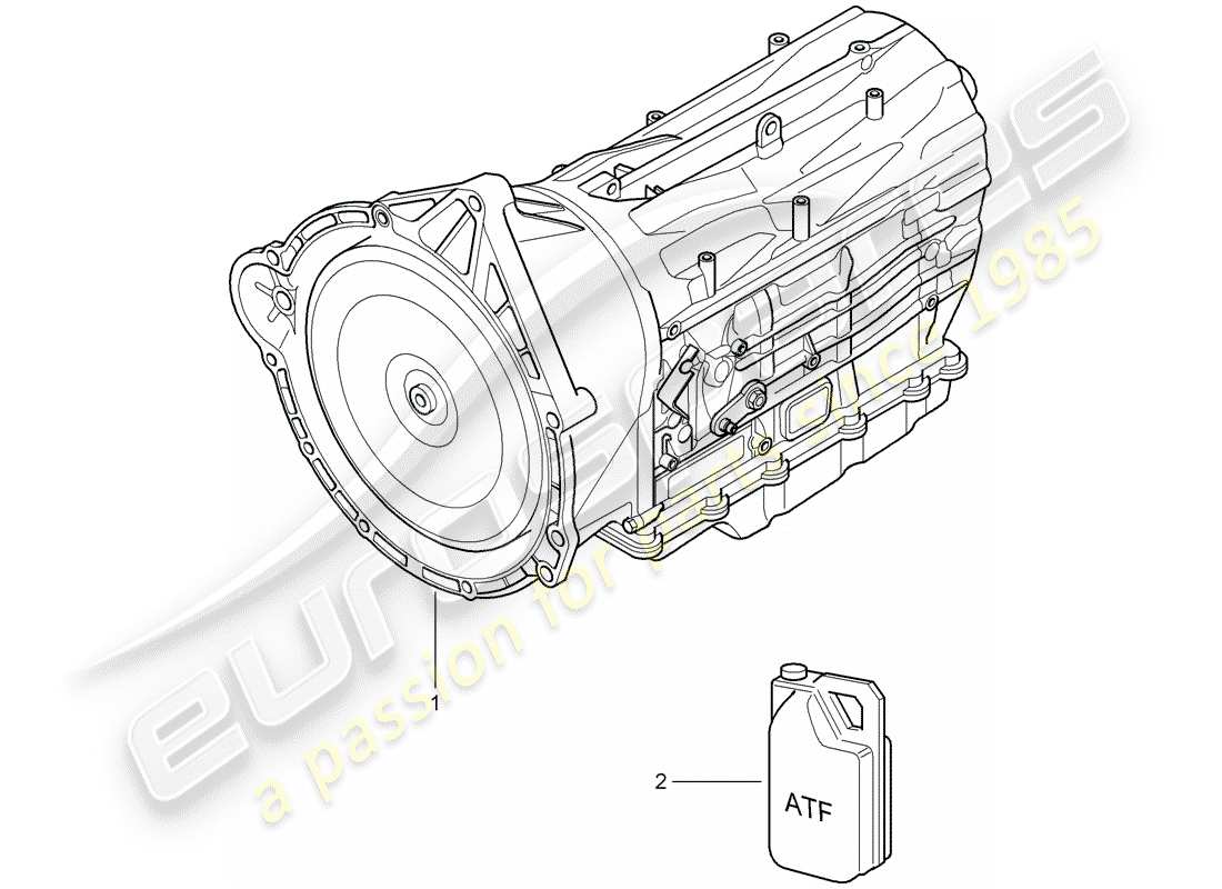 porsche cayenne (2008) 6-speed automatic gearbox for part diagram