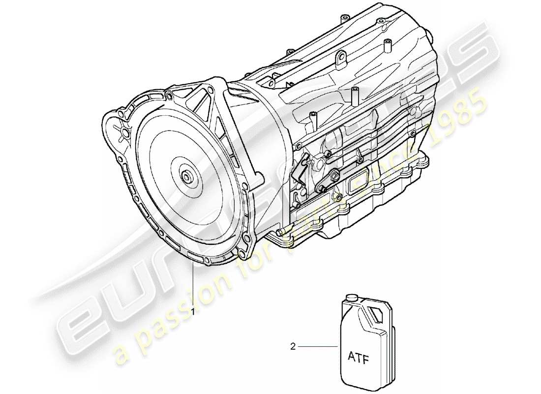 porsche cayenne (2005) 6-speed automatic gearbox for part diagram