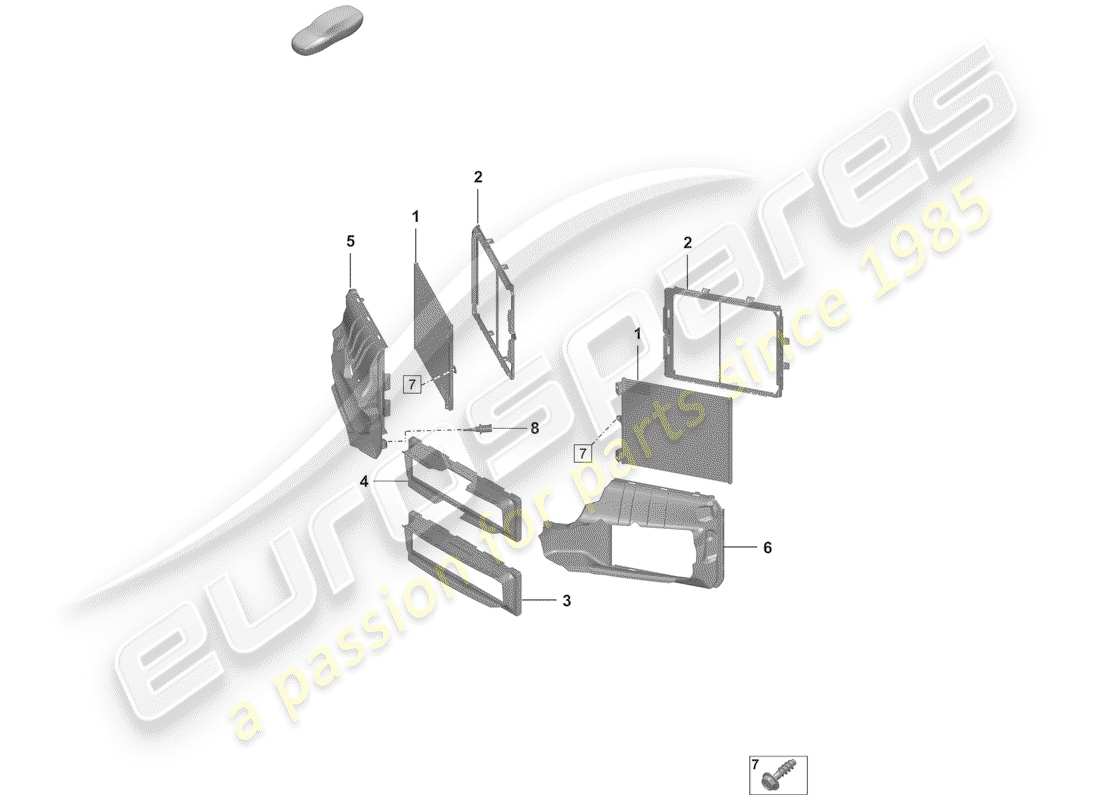 porsche 2020 air condtioner condenser part diagram