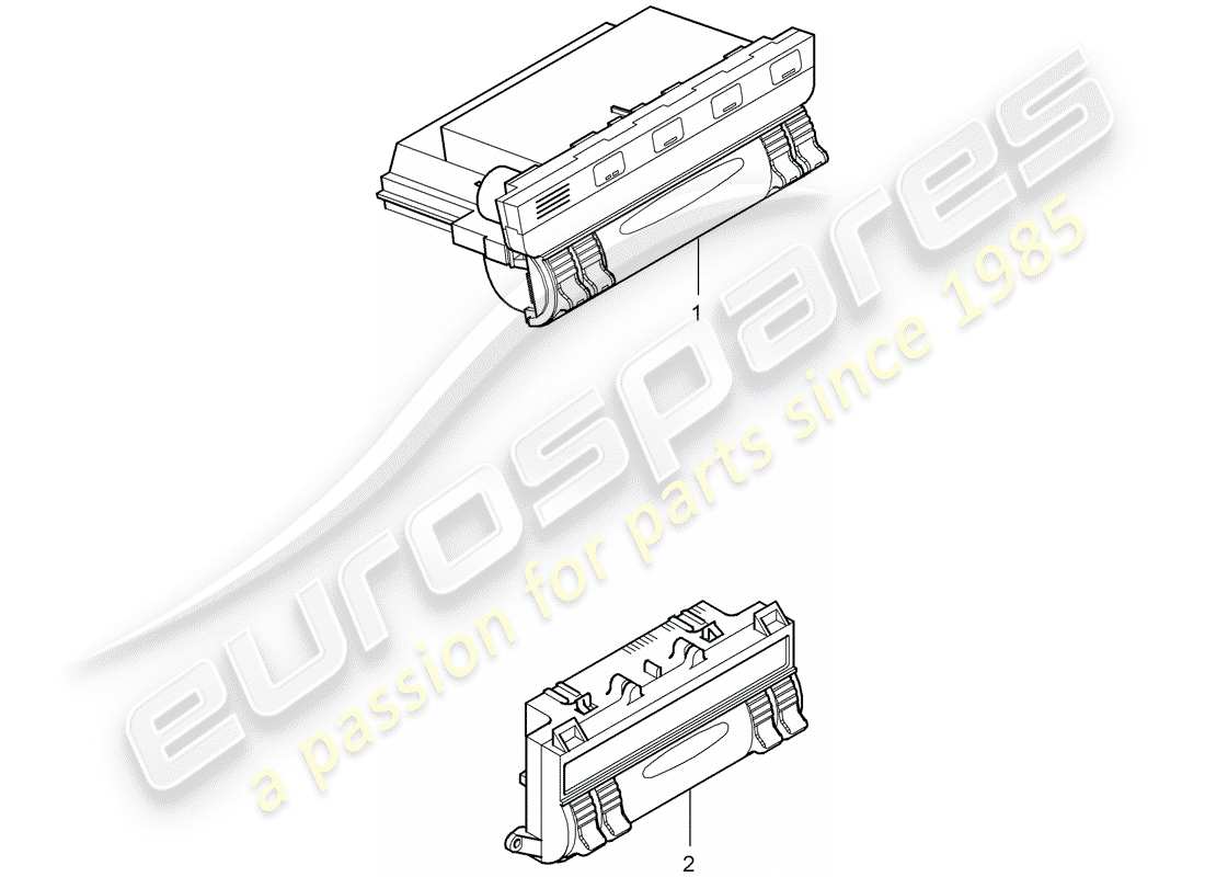 porsche cayenne (2006) operating unit part diagram