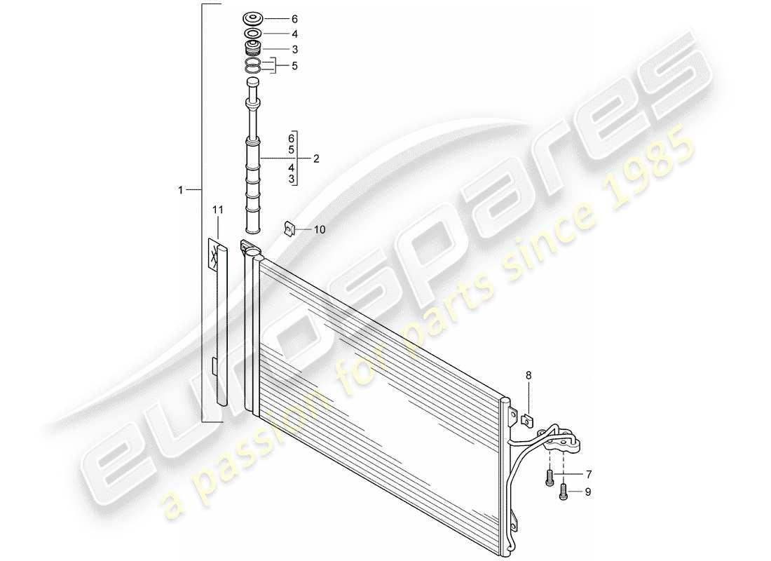 porsche cayenne (2010) capacitor part diagram