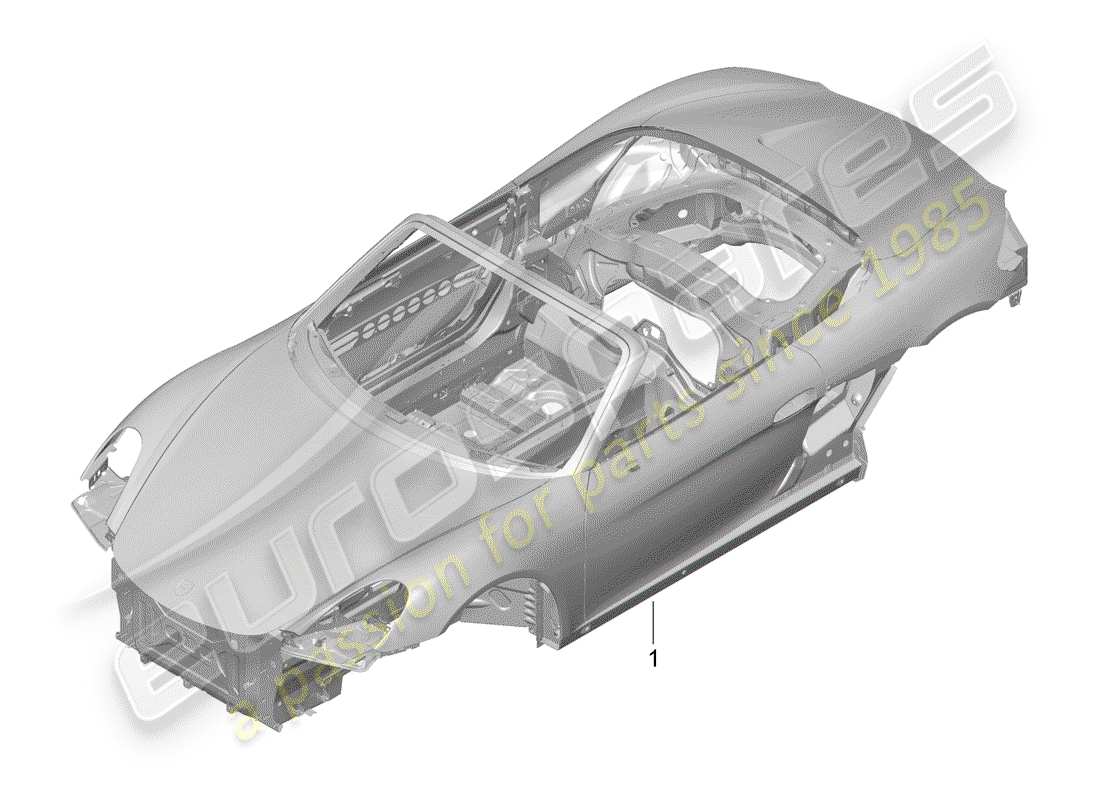 porsche boxster 981 (2013) car body part diagram