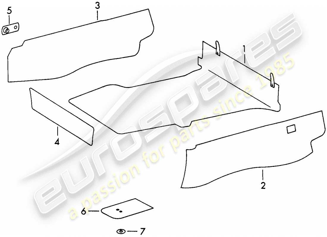 porsche 911/912 (1966) interior equipment part diagram