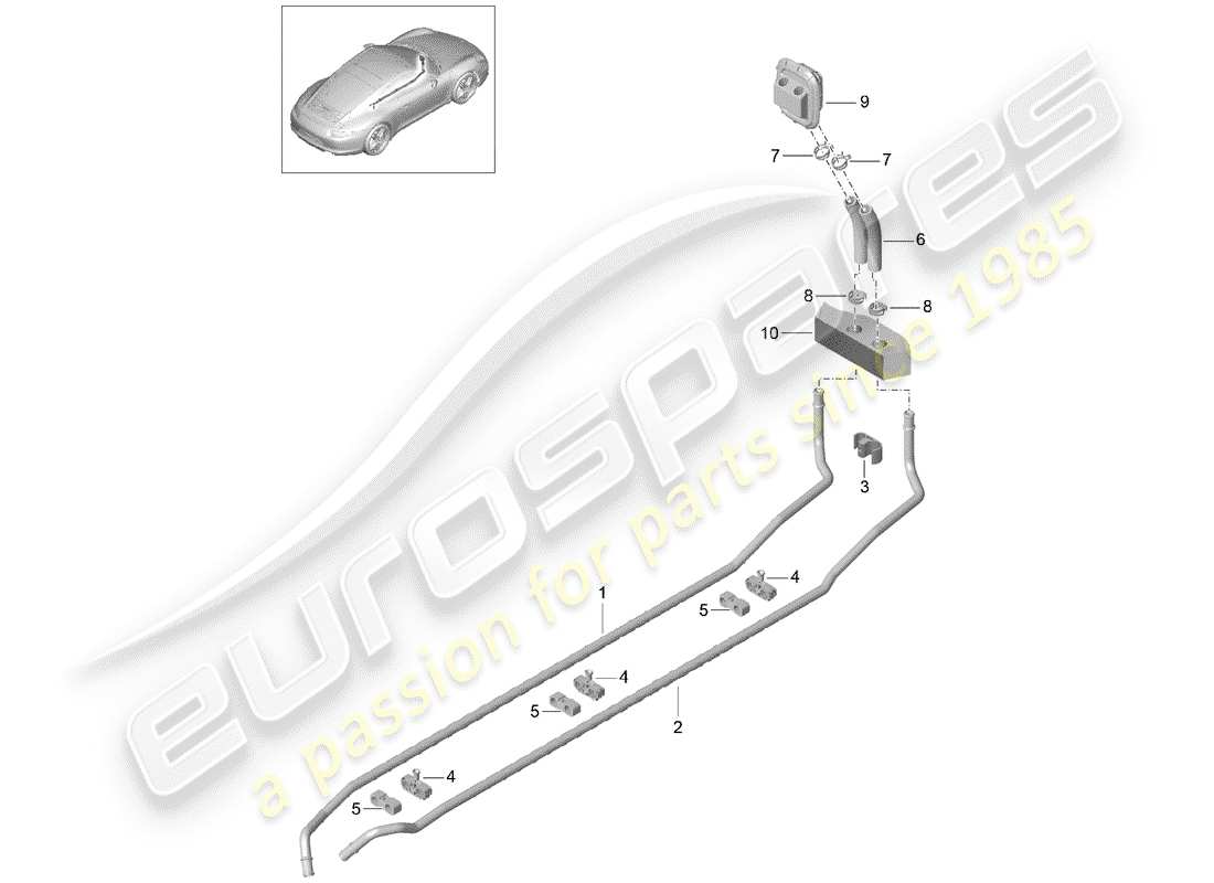 porsche 991 (2014) heater part diagram