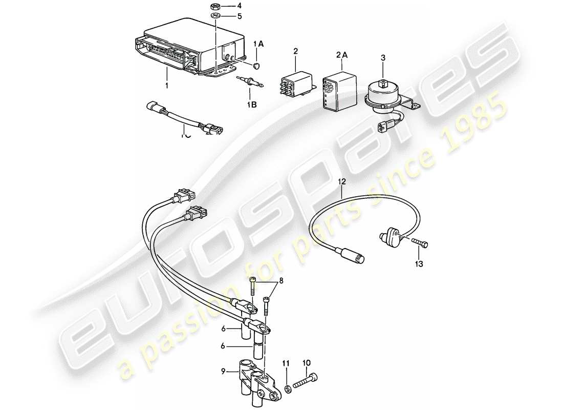 porsche 911 (1986) engine electrics 3 - technical information - 1/85 gr. 2 part diagram