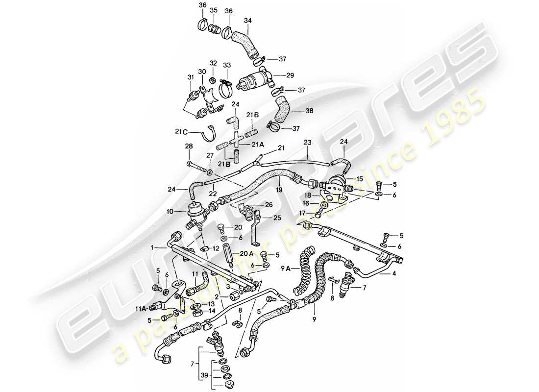 porsche 911 (1986) for - l-jetronic ii part diagram