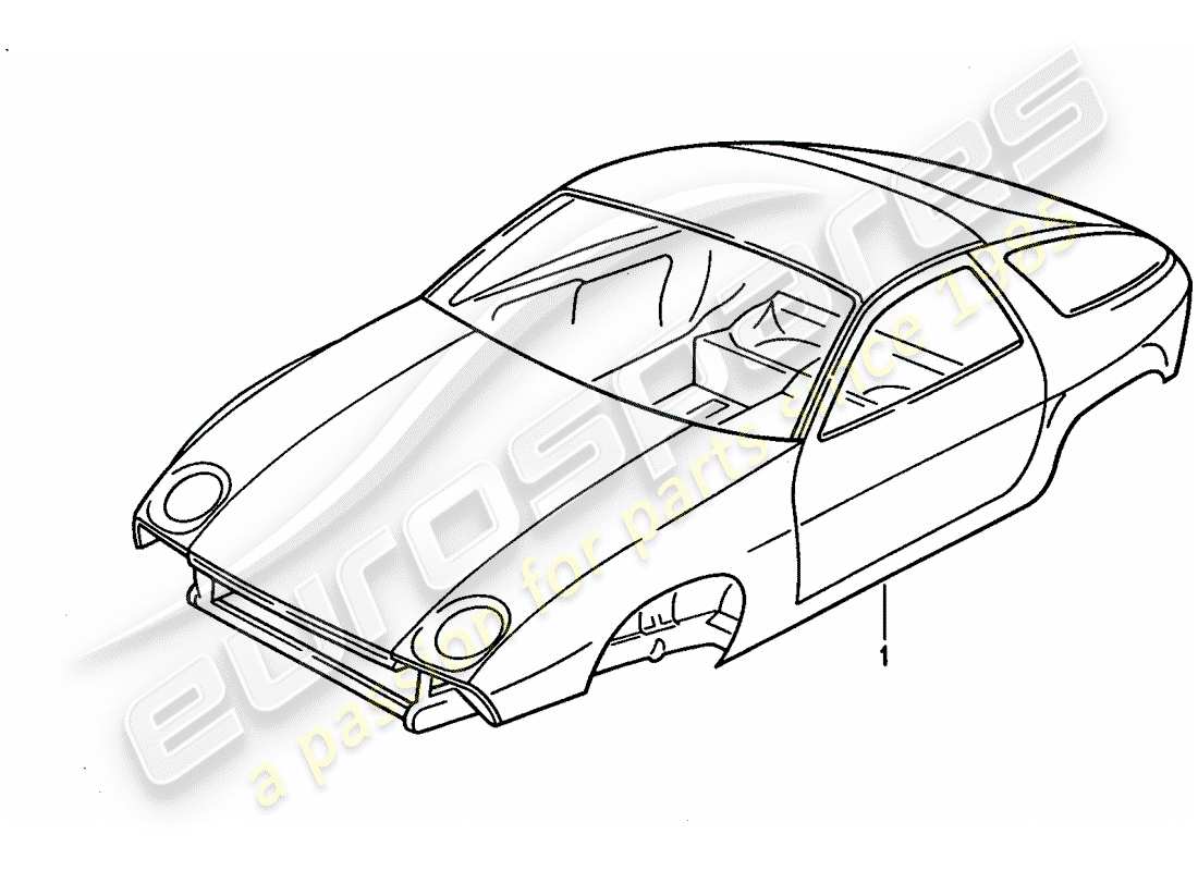 porsche 928 (1995) car body part diagram