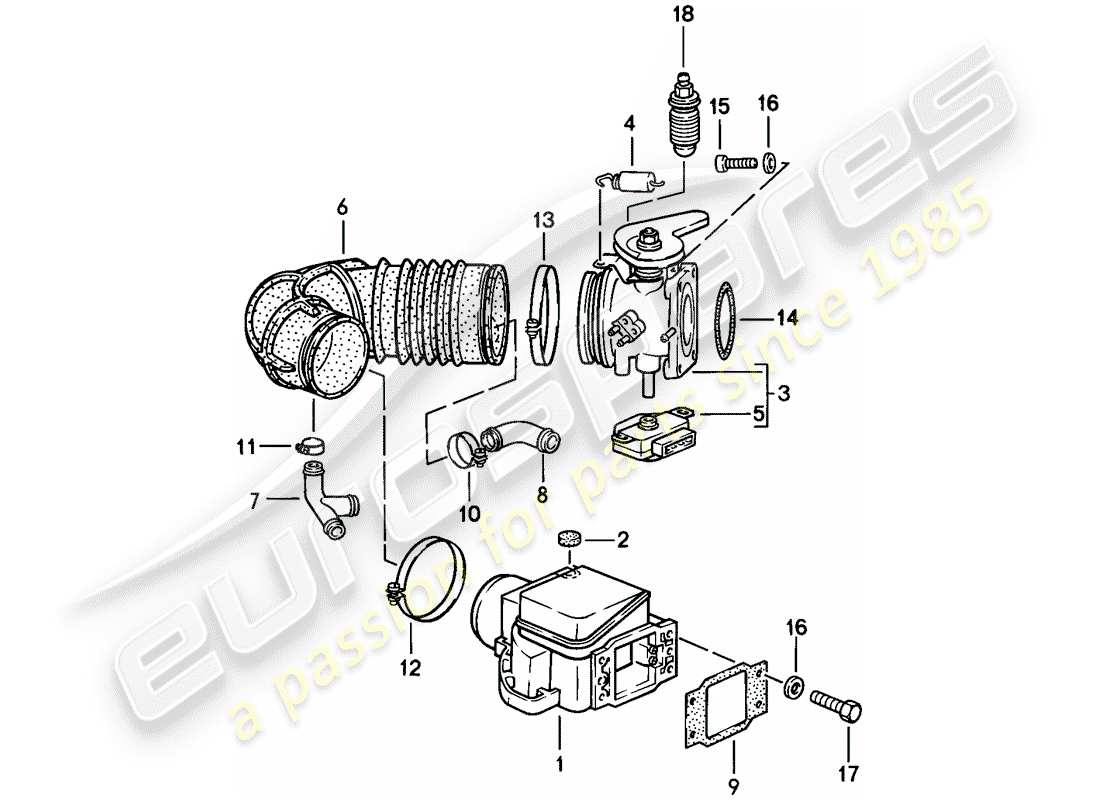 porsche 944 (1982) l-jetronic - 1 part diagram