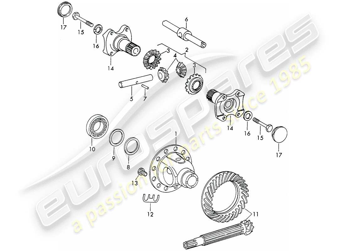 porsche 911/912 (1969) differential - - d >> - mj 1967 part diagram