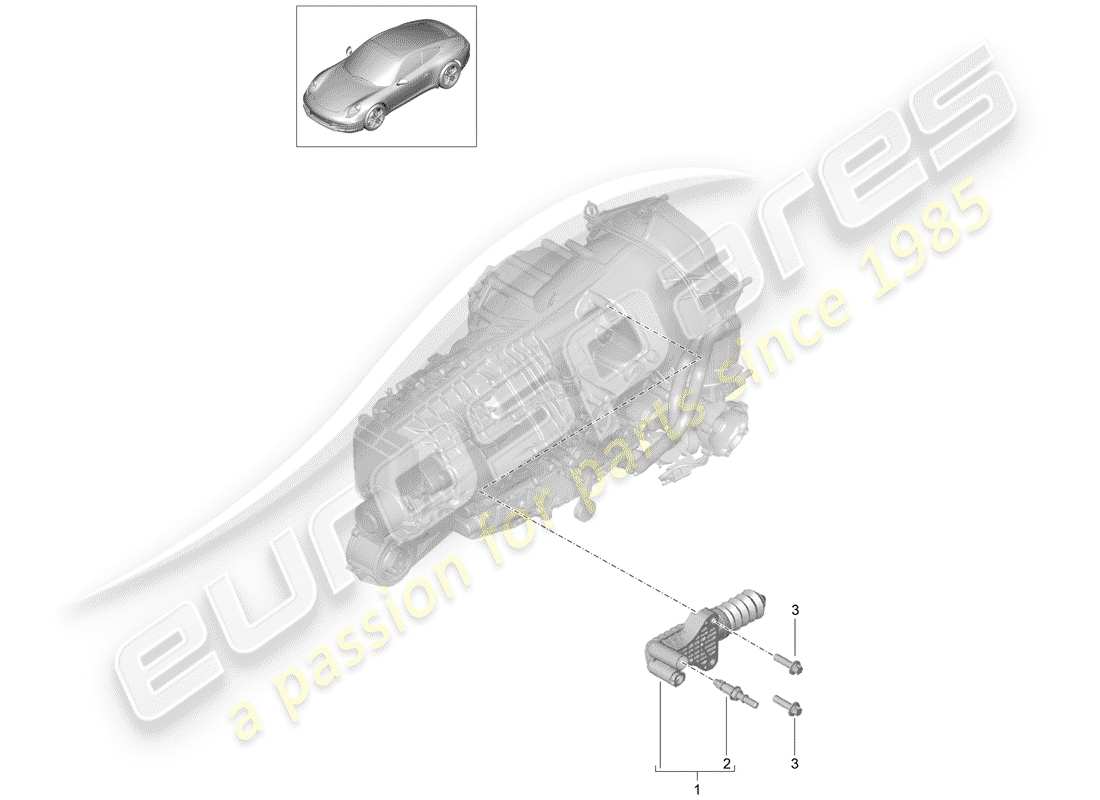 porsche 991 (2015) clutch release part diagram