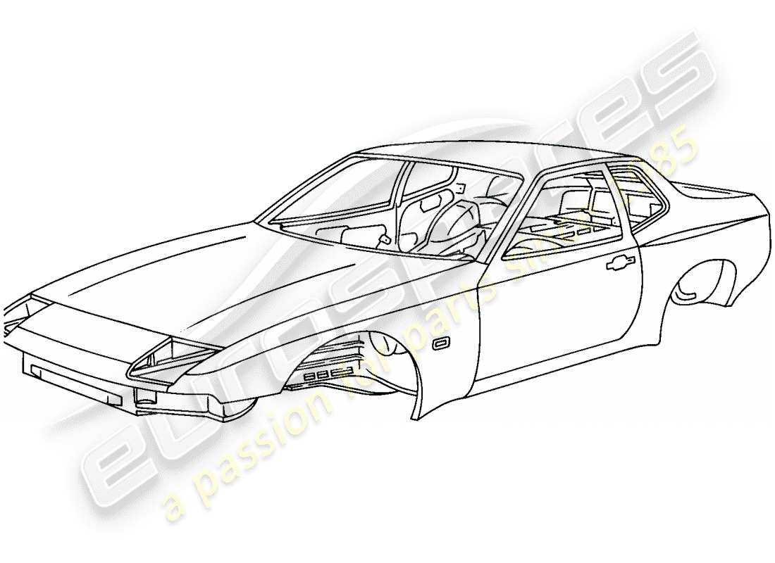 porsche 944 (1987) car body part diagram