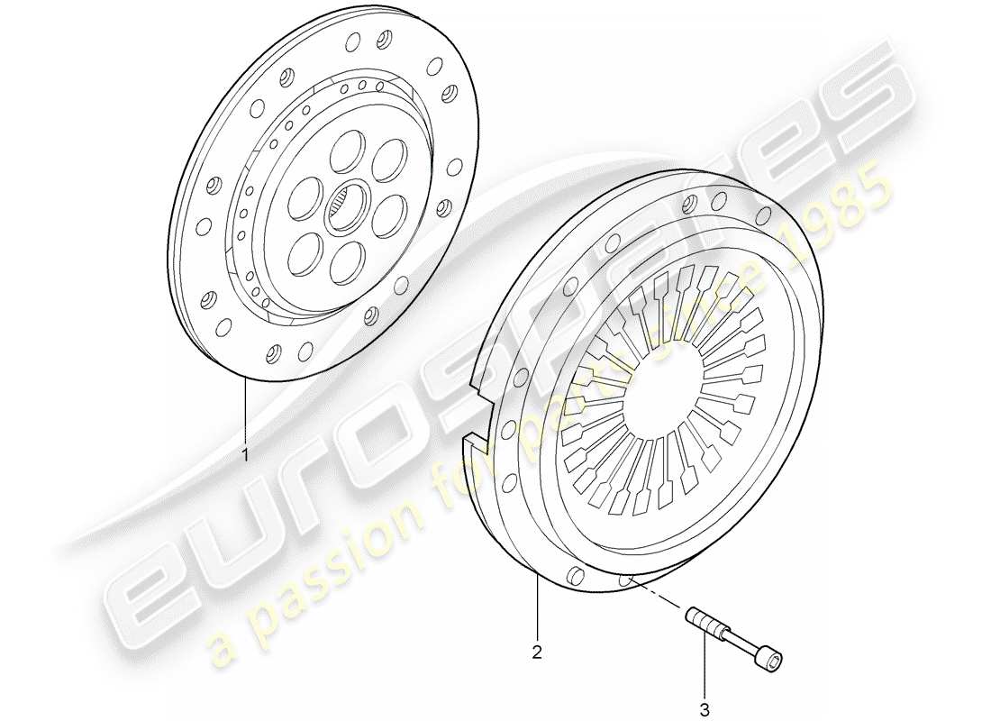 porsche 997 t/gt2 (2008) clutch part diagram