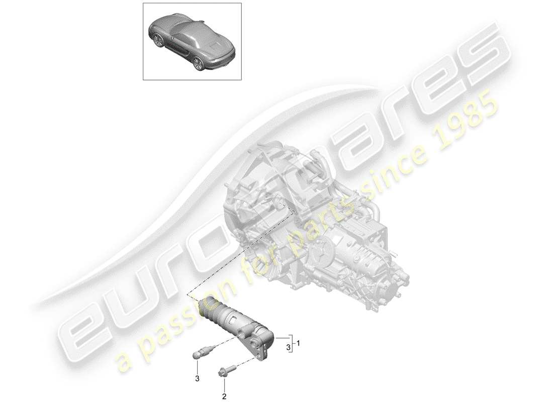 porsche boxster 981 (2016) clutch release part diagram