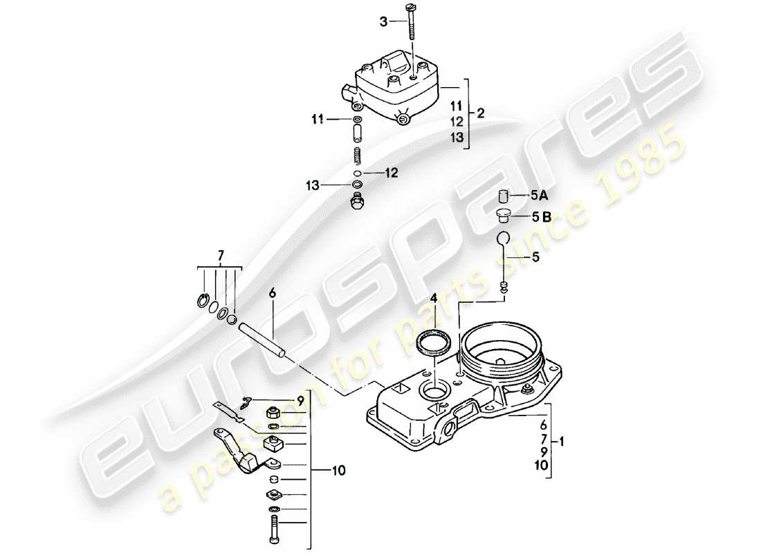 porsche 924 (1982) k-jetronic - 1 - mixture control unit part diagram