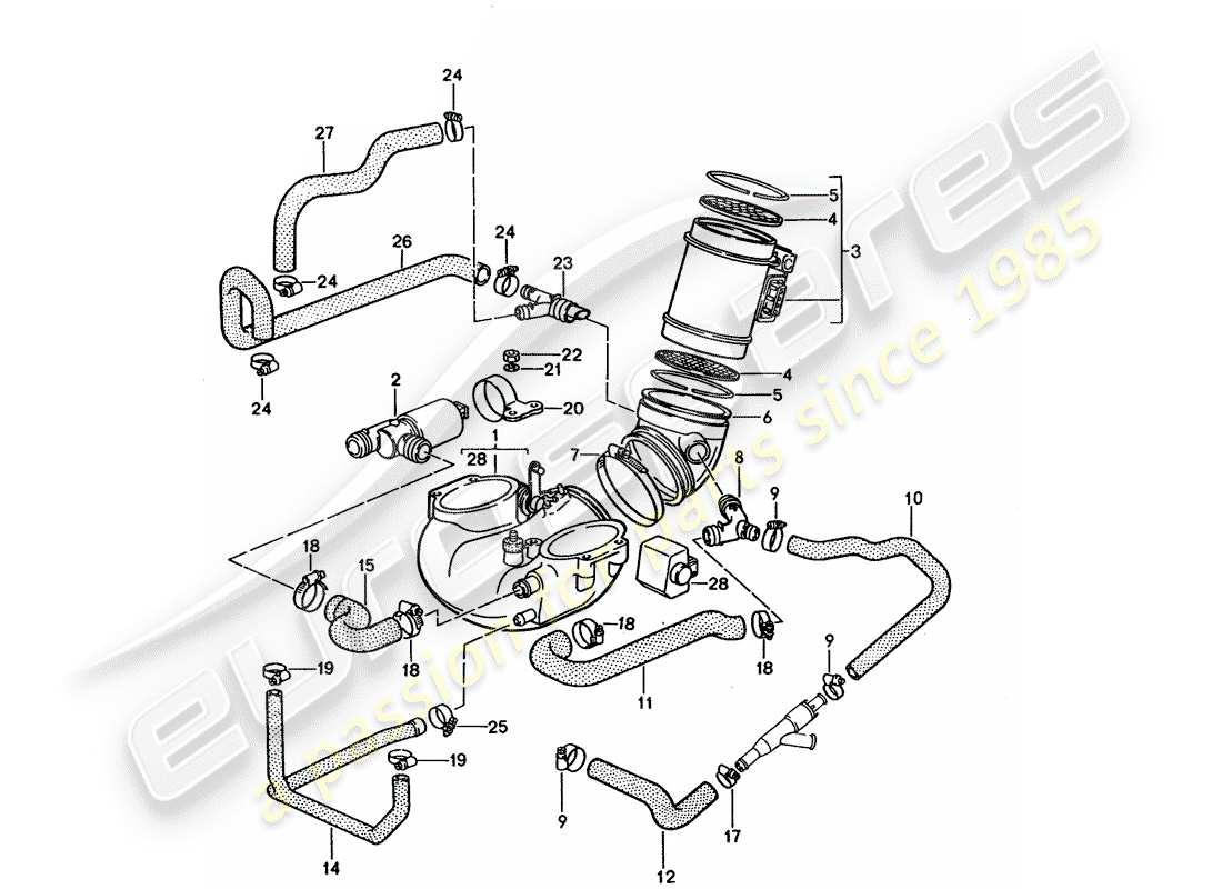 porsche 928 (1992) lh-jetronic - 1 part diagram