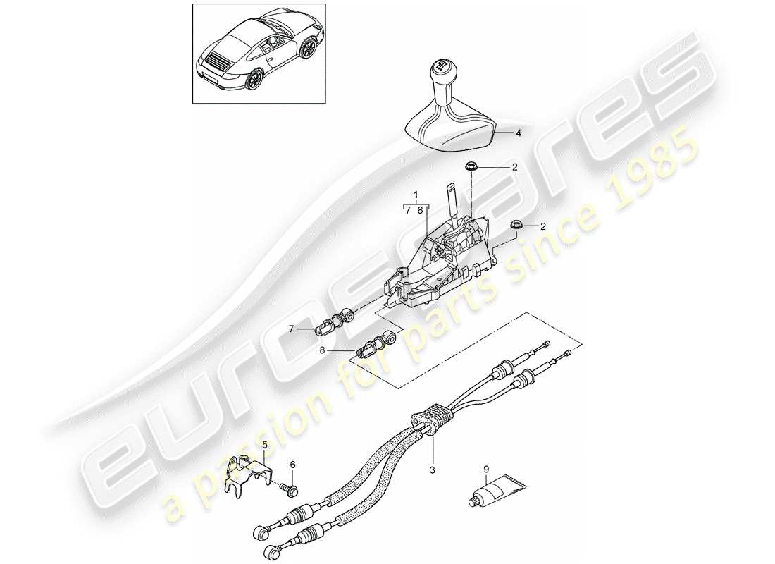 porsche 997 gen. 2 (2010) transmission control part diagram