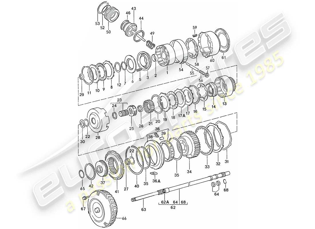 porsche 944 (1991) transmission control - for - automatic transmission - d >> - mj 1989 part diagram