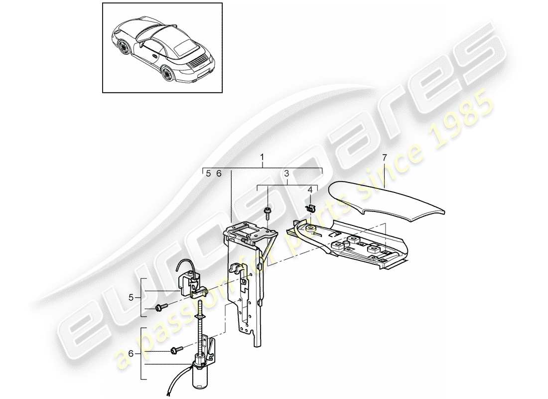 porsche 997 gen. 2 (2012) flap part diagram