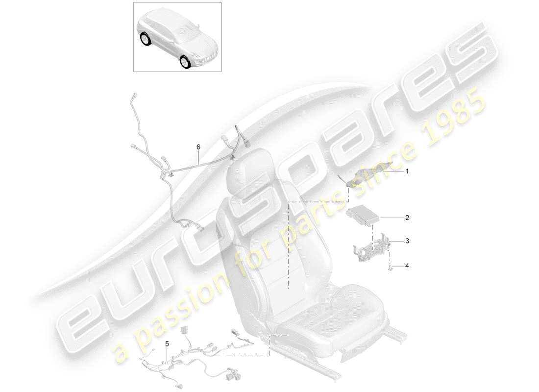 porsche macan (2018) electrics part diagram