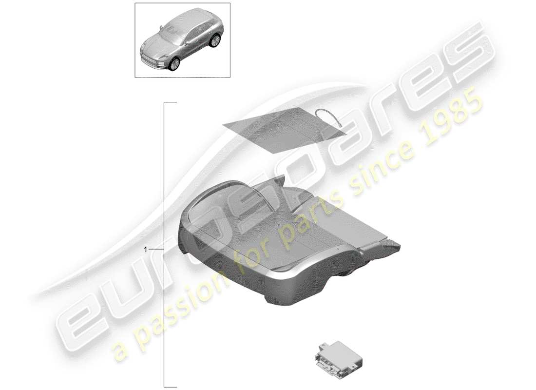 porsche macan (2019) repair kit part diagram