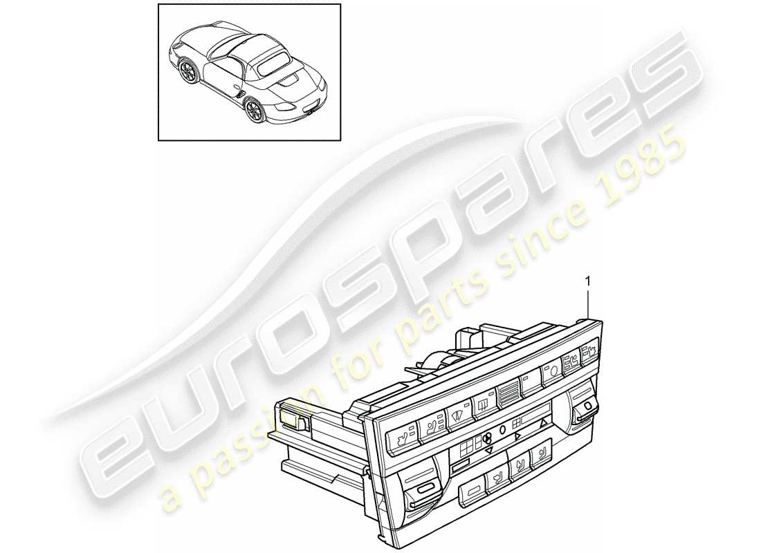 porsche boxster 987 (2011) control switch part diagram