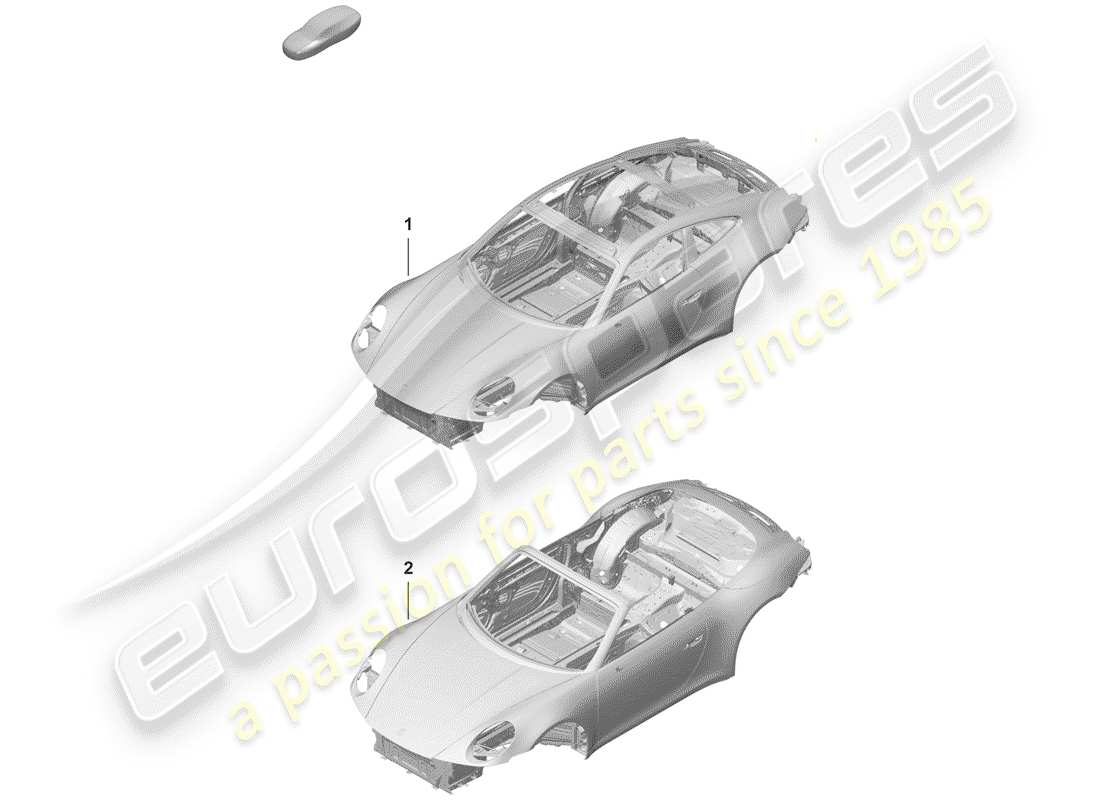 porsche 2020 car body part diagram