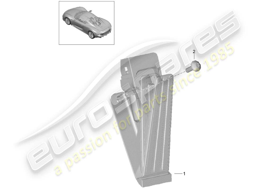 porsche 918 spyder (2015) throttle control part diagram