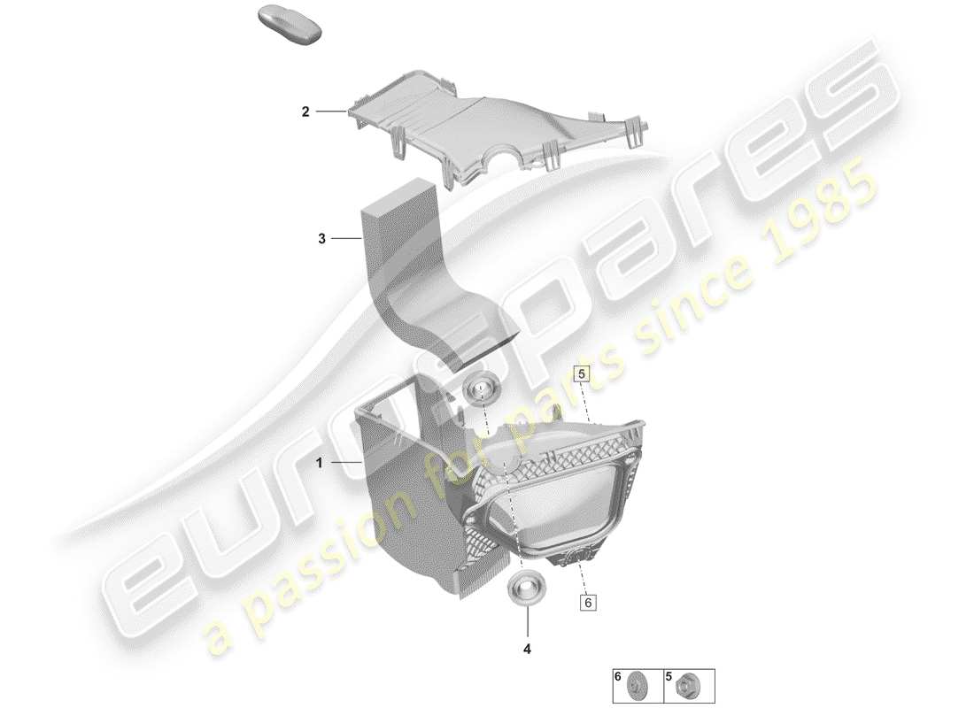 porsche 2020 fresh air intake part diagram