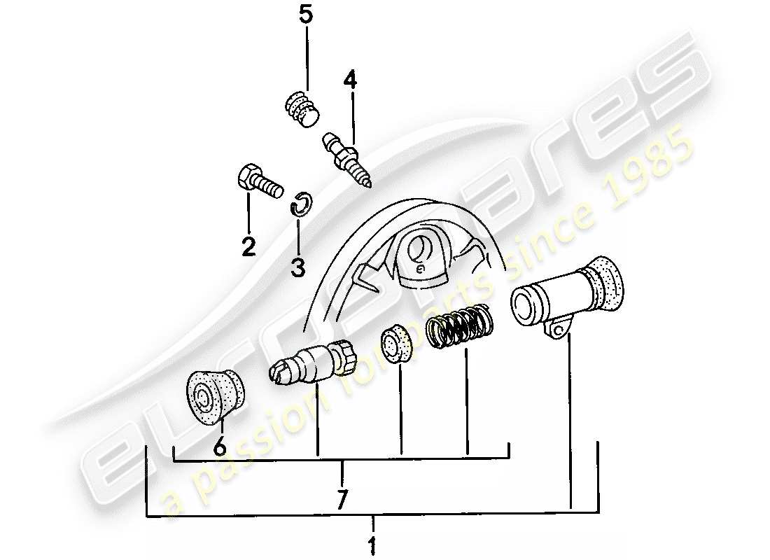 porsche 924 (1979) brake - wheel brake cylinder part diagram