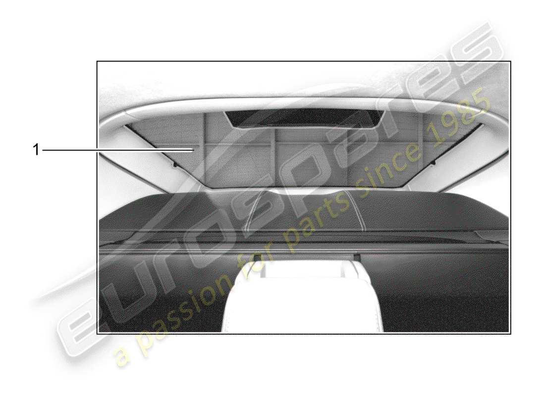 porsche tequipment panamera (2010) sun vizor part diagram