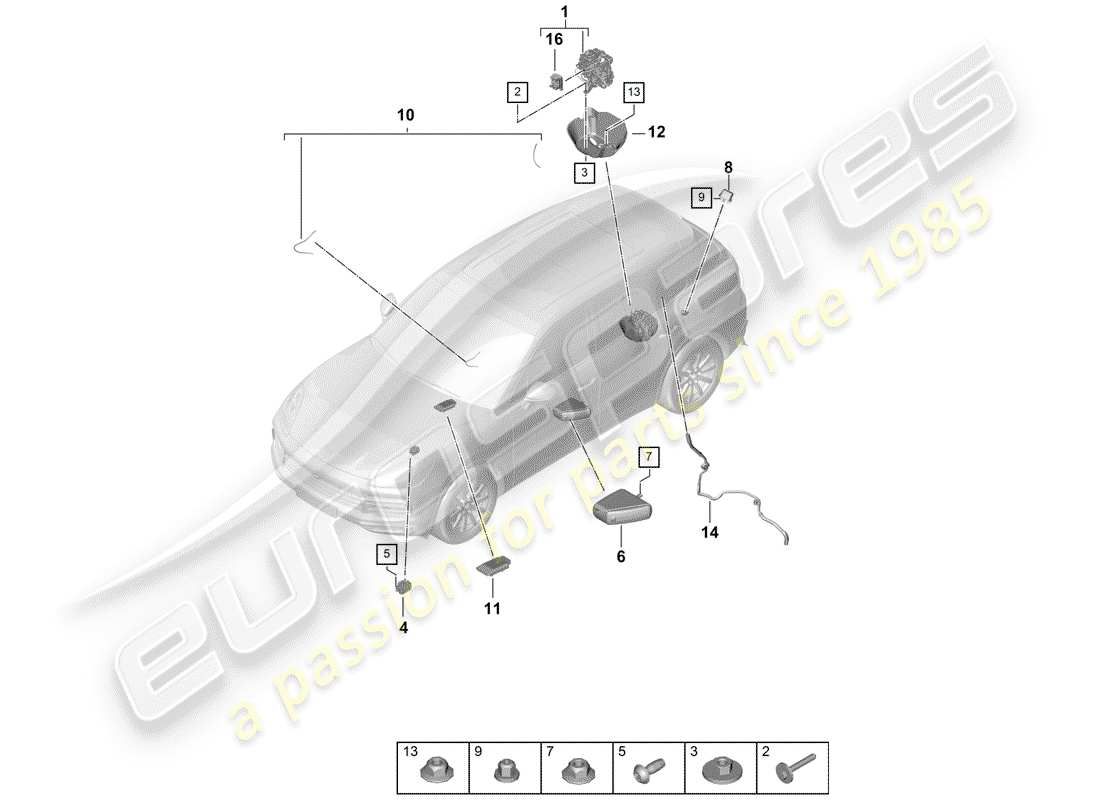 porsche cayenne e3 (2020) compressor part diagram