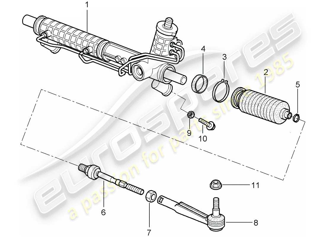 porsche cayman 987 (2006) power steering part diagram