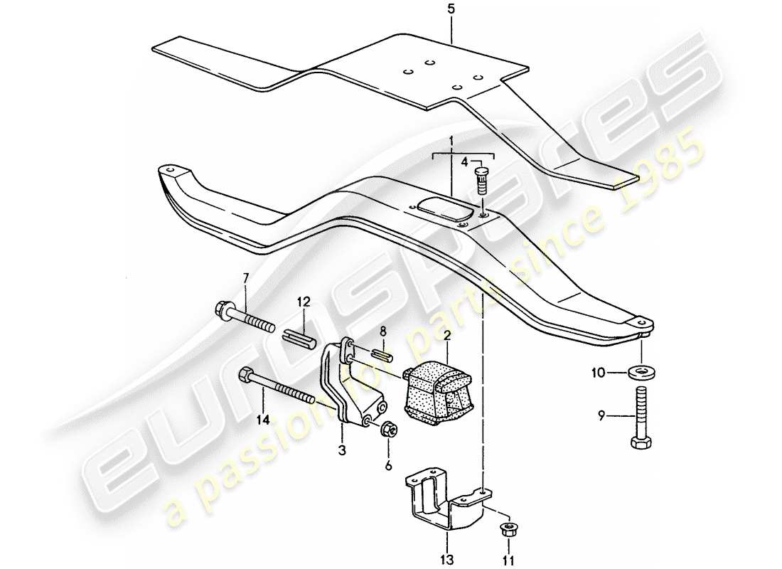 porsche 968 (1995) manual gearbox - transmission suspension part diagram