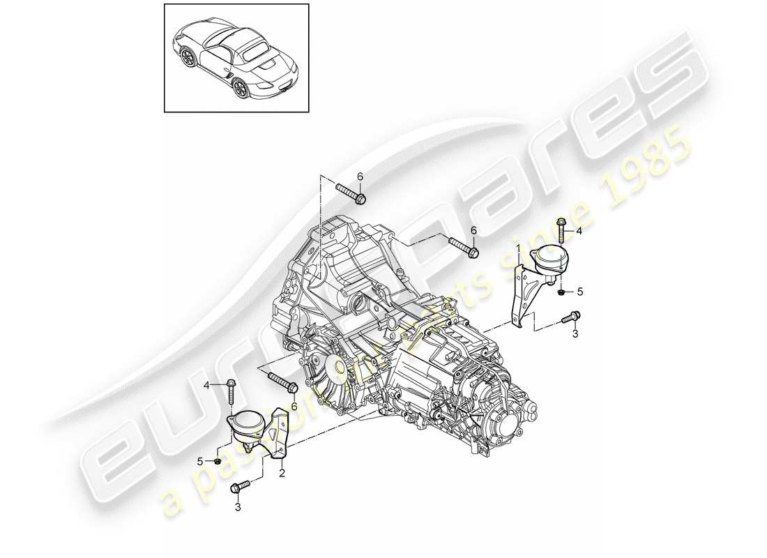 porsche boxster 987 (2011) - pdk - part diagram