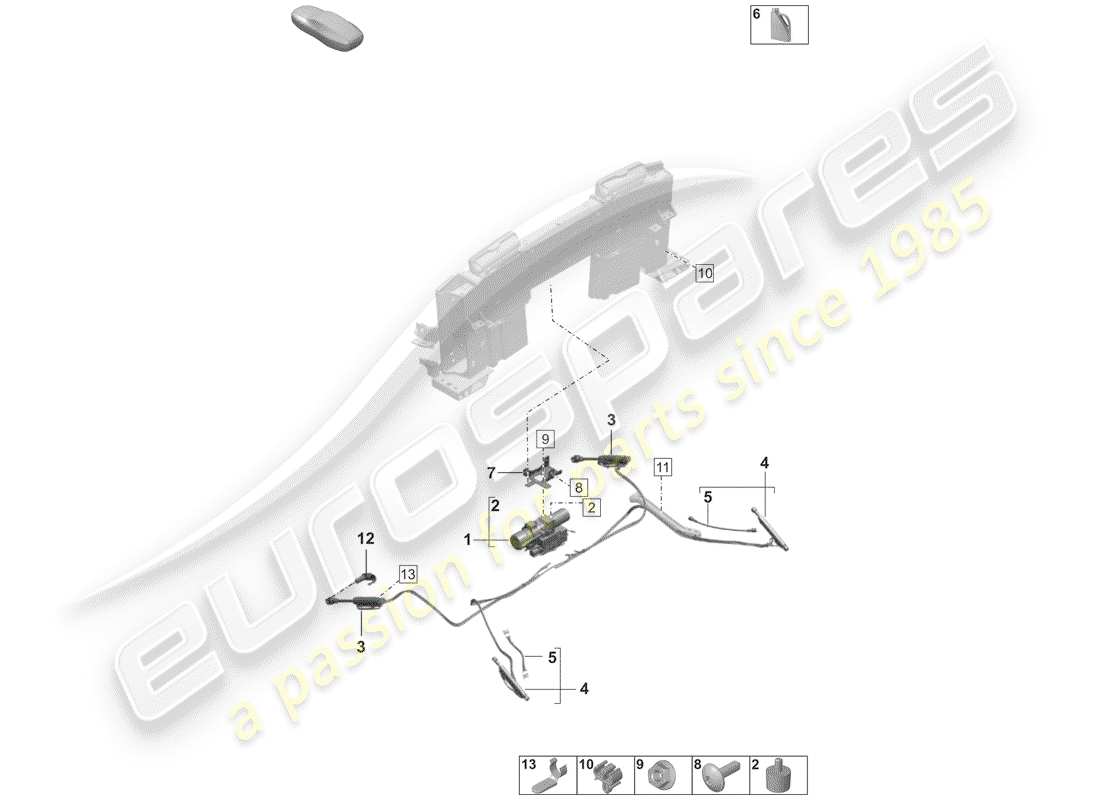 porsche 2020 drive unit part diagram