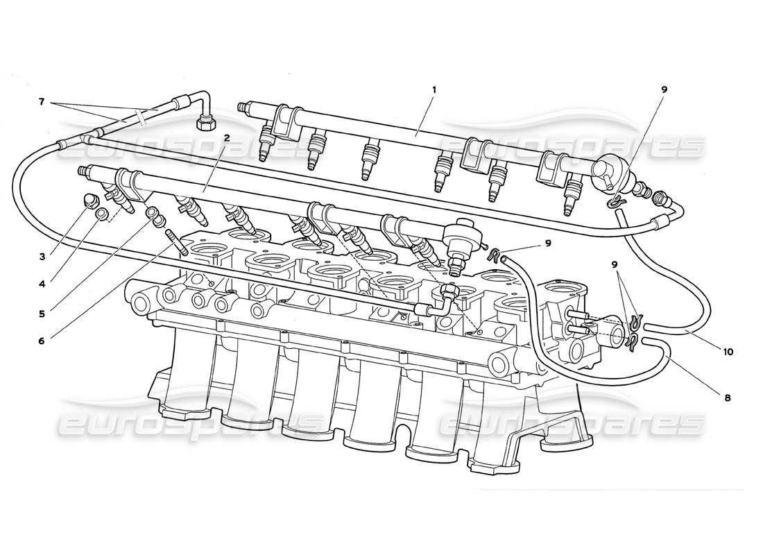 lamborghini diablo gt (1999) fuel system part diagram