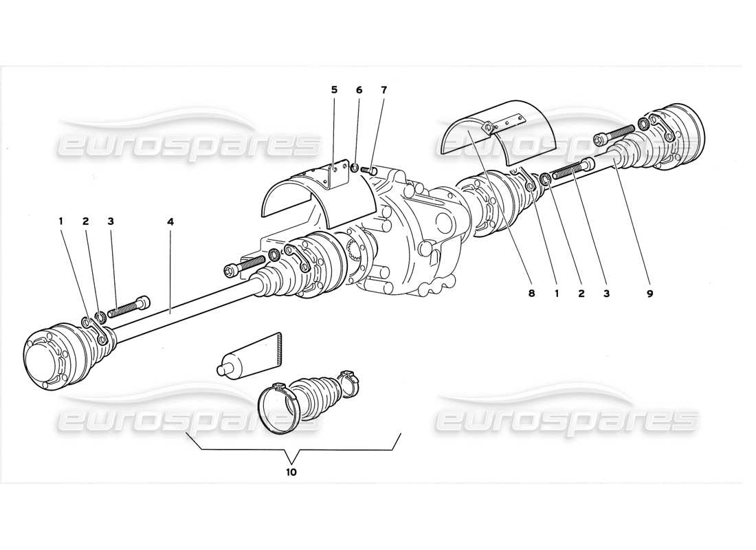 lamborghini diablo gt (1999) driveshaft part diagram