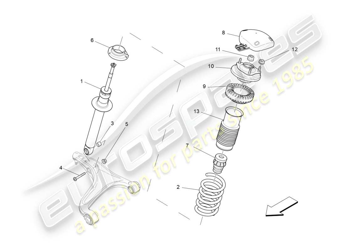 maserati qtp 3.0 bt v6 410hp (2014) front shock absorber devices part diagram