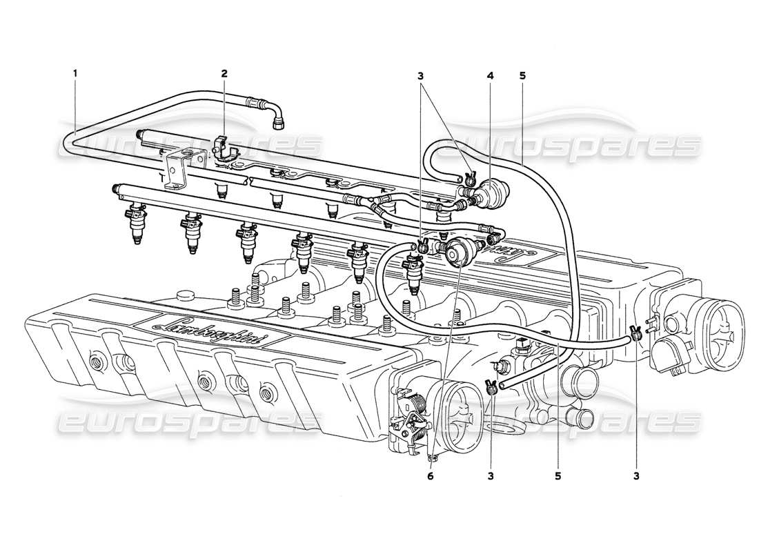 lamborghini diablo 6.0 (2001) fuel system part diagram