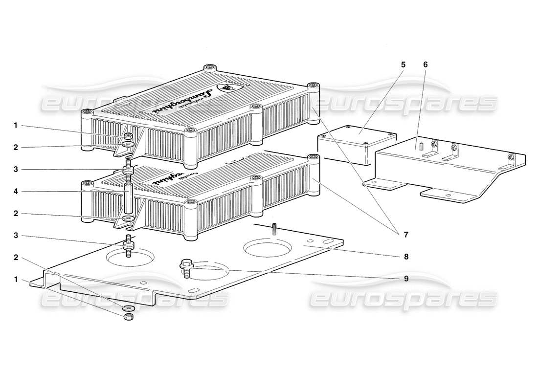 lamborghini diablo sv (1998) electronic injection units part diagram