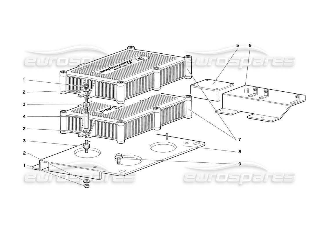 lamborghini diablo sv (1999) electronic injection units part diagram