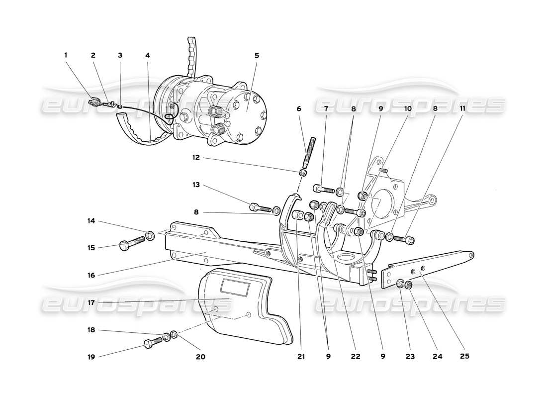 lamborghini diablo sv (1999) climate control part diagram