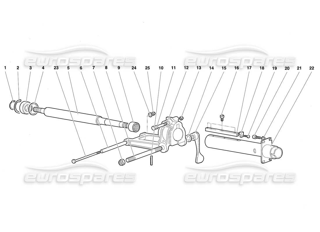 lamborghini diablo sv (1997) steering part diagram