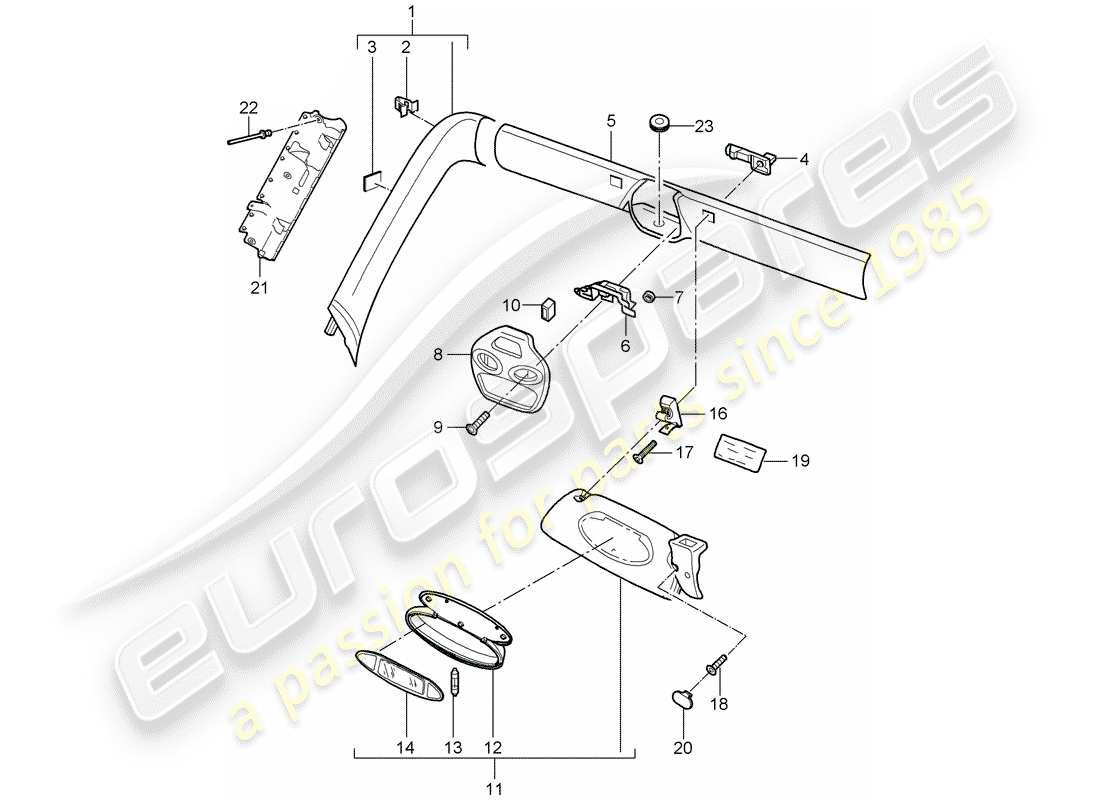 a part diagram from the porsche 997 (2006) parts catalogue