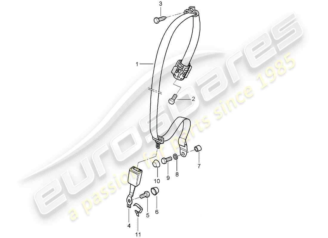 a part diagram from the porsche 997 (2005) parts catalogue