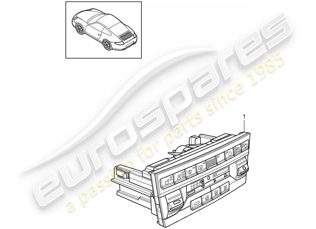 porsche 997 gen. 2 (2009) control switch part diagram