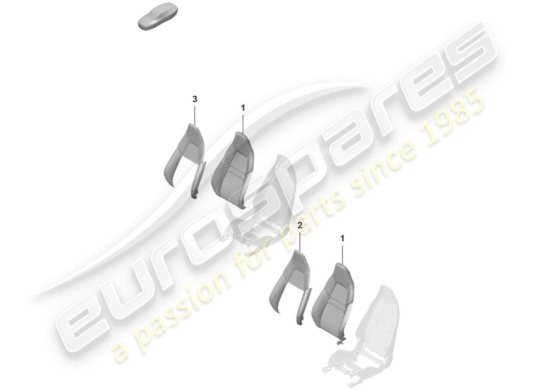 porsche 2019 foam part part diagram