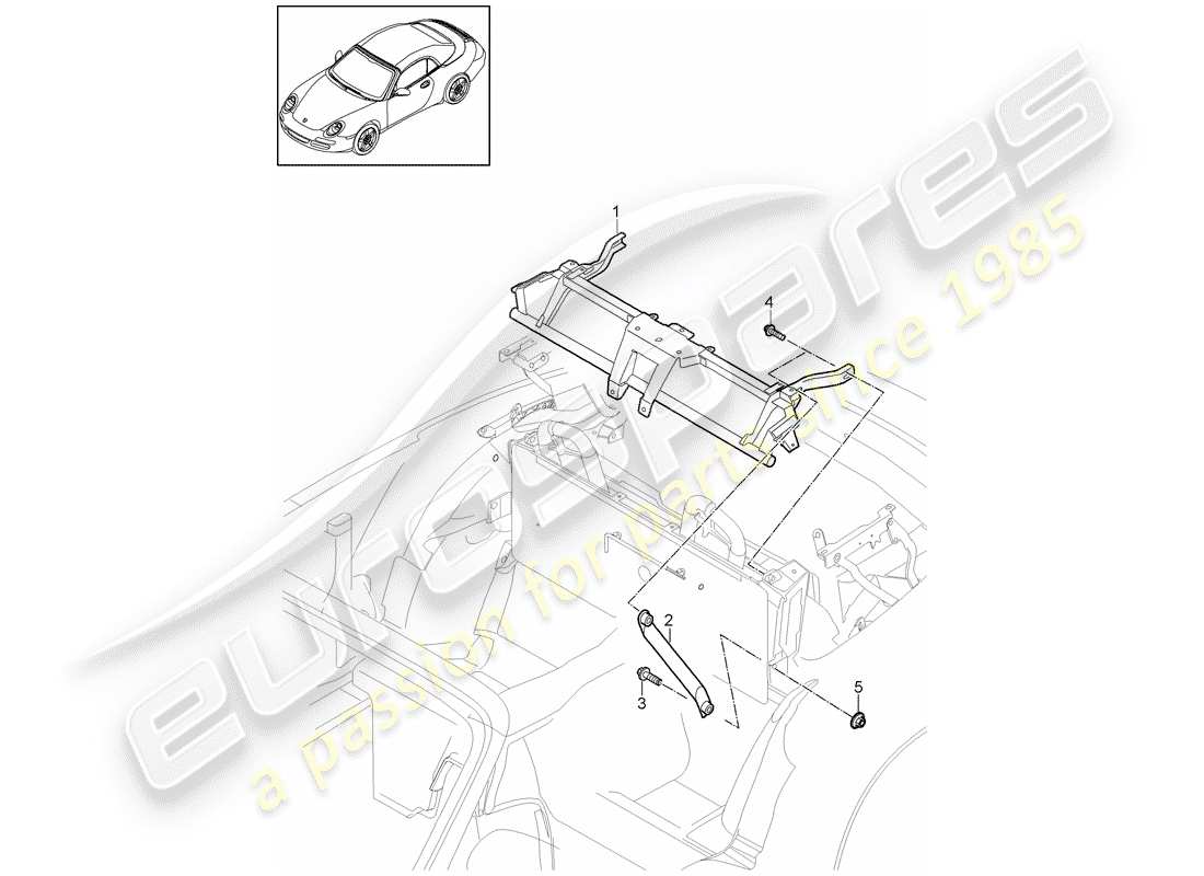 porsche 997 gen. 2 (2010) frame part diagram