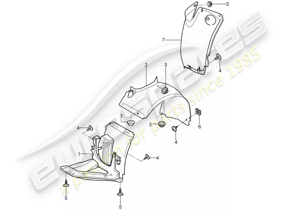 porsche 997 gen. 2 (2010) trims part diagram