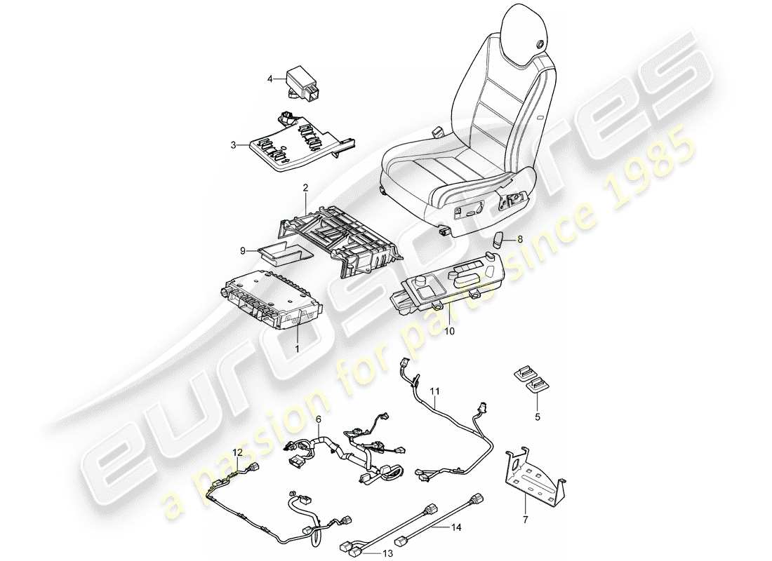 porsche cayenne (2010) switch part diagram